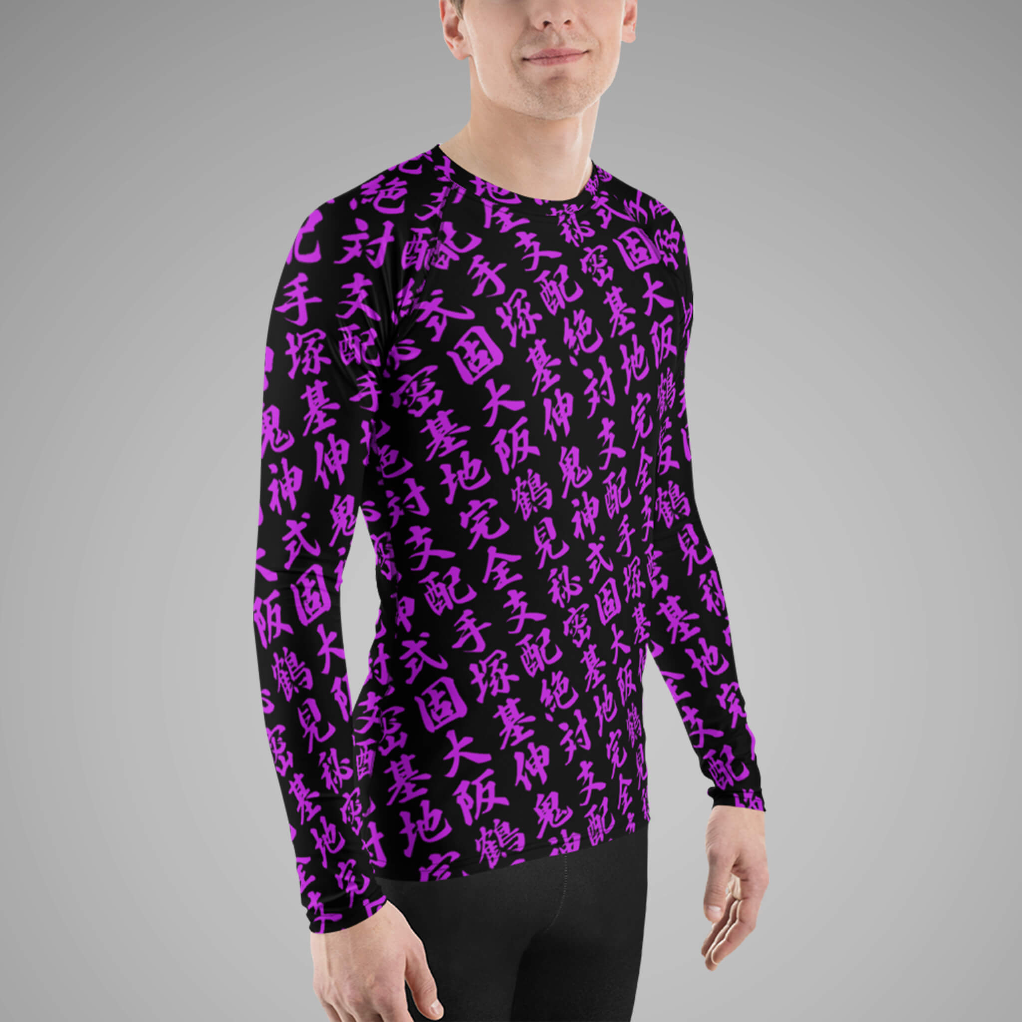 Men's BJJ Long Sleeve Rash Guard - SPARS X MOTONOBU TEZUKA