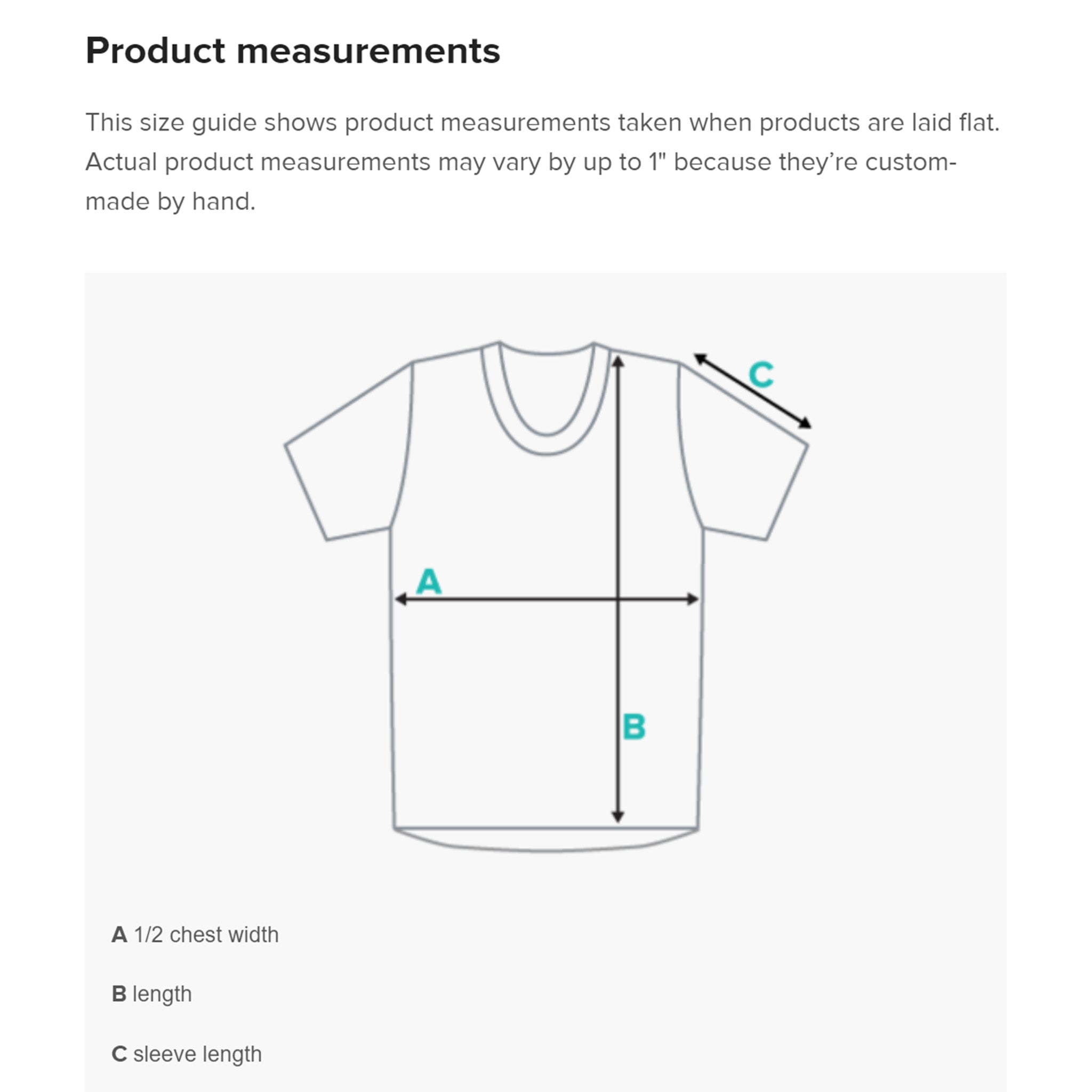 Product measurements for youth Too Much KANJI Crew Neck T-Shirt