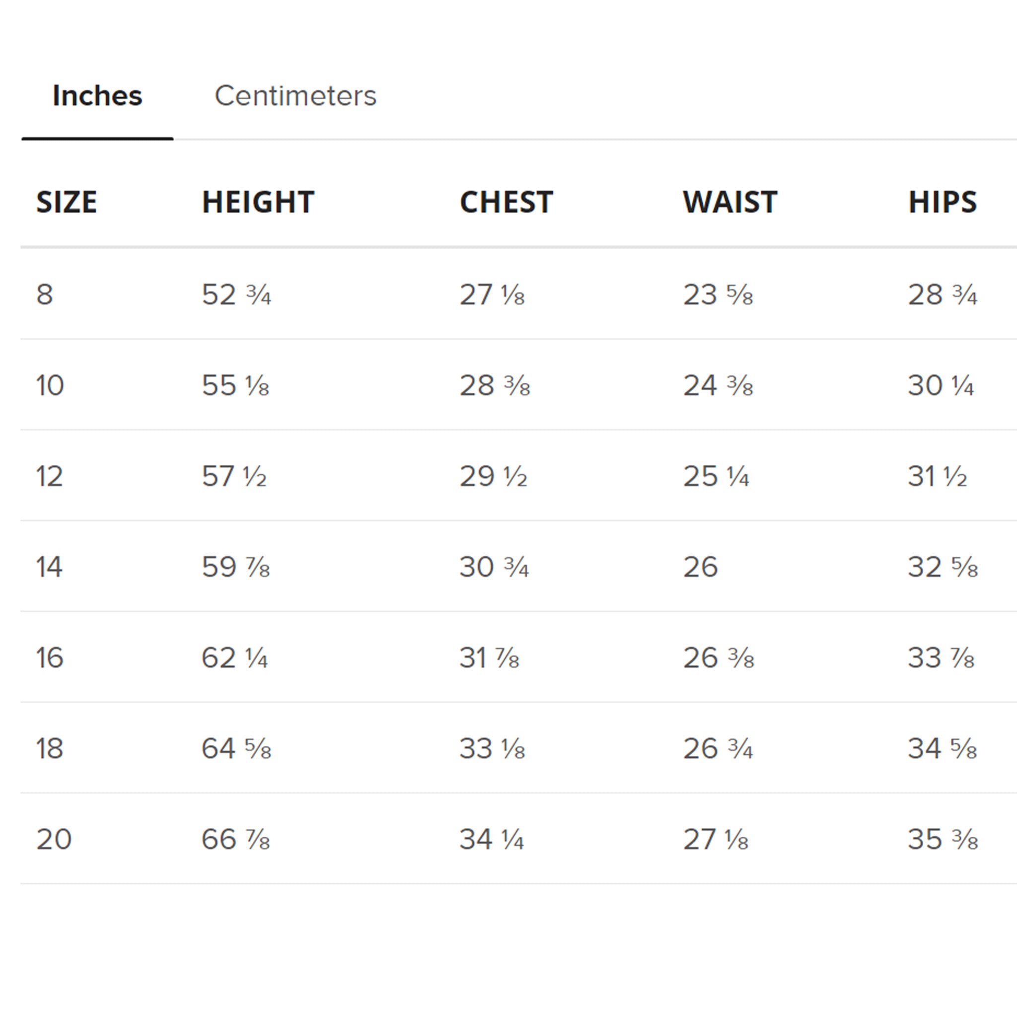 Inches of body measurement for youth Too Much KANJI Crew Neck T-Shirt