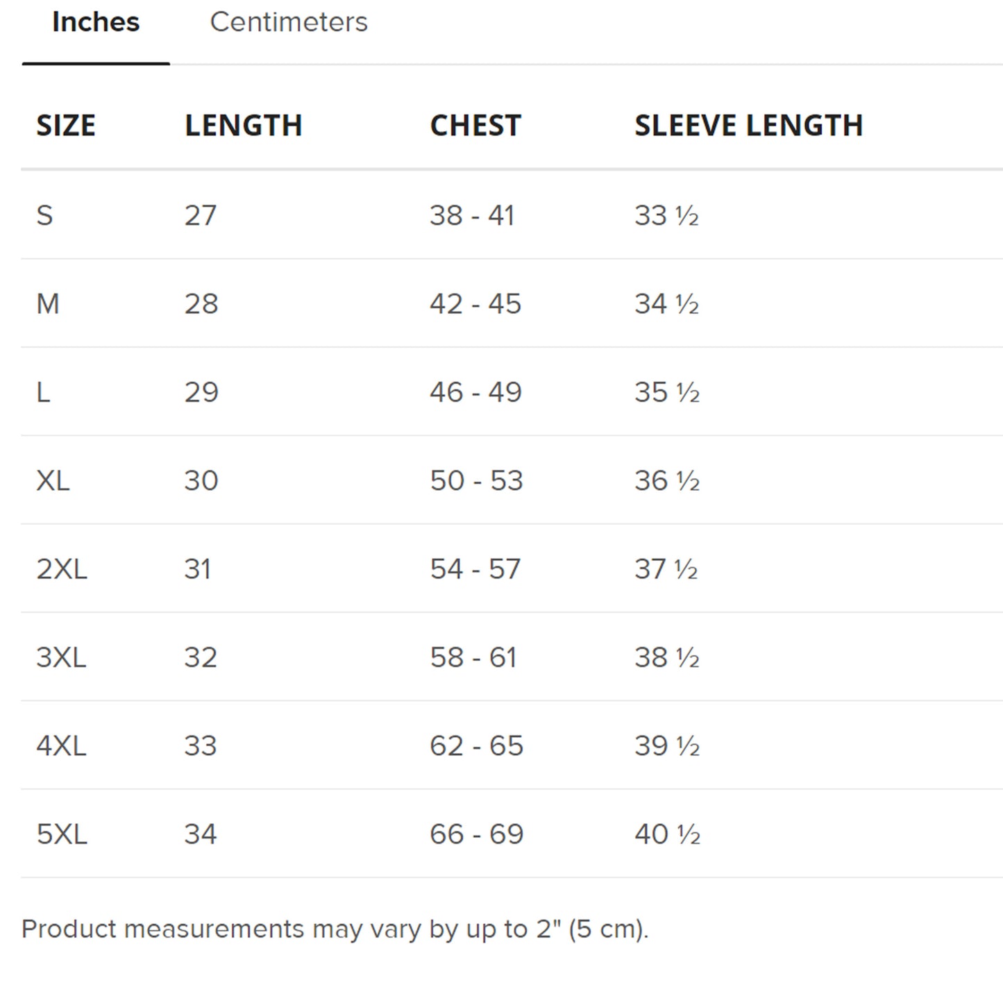 Inches of body measurement for unisex MOTONOBU TEZUKA hoodie