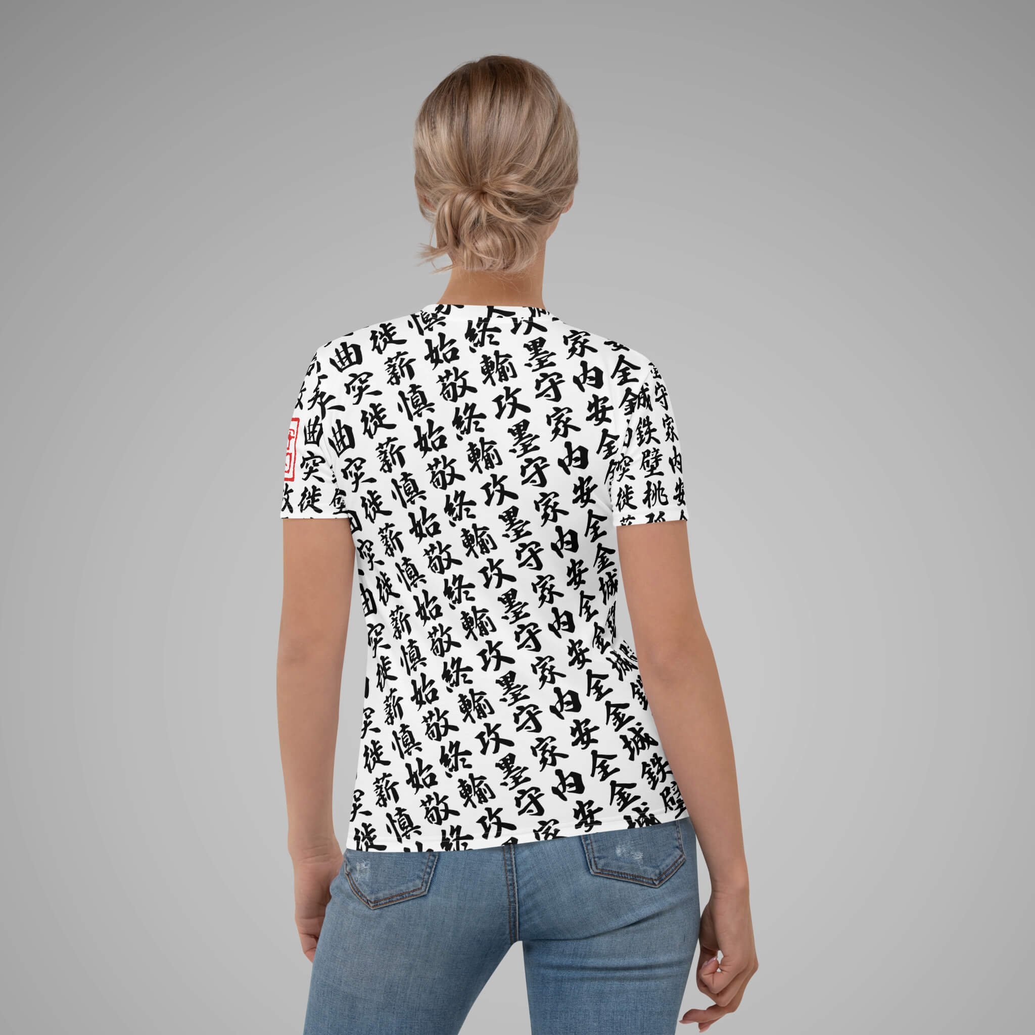 Women's Crew Neck Tee - TOO MUCH KANJI