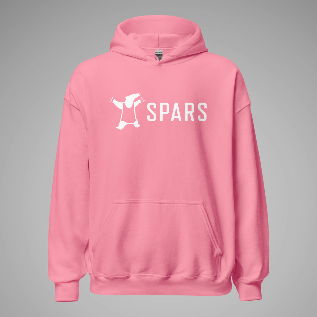 Basic Hoodie SPARS Logo Azalea front view 1