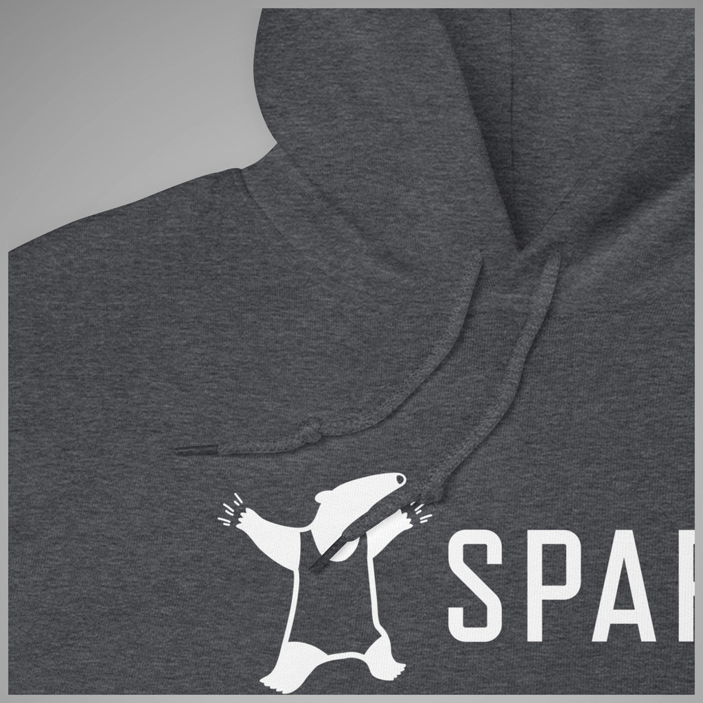 Basic_Hoodie SPARS Logo Dark Heather Fabric Texture Close-Up 1