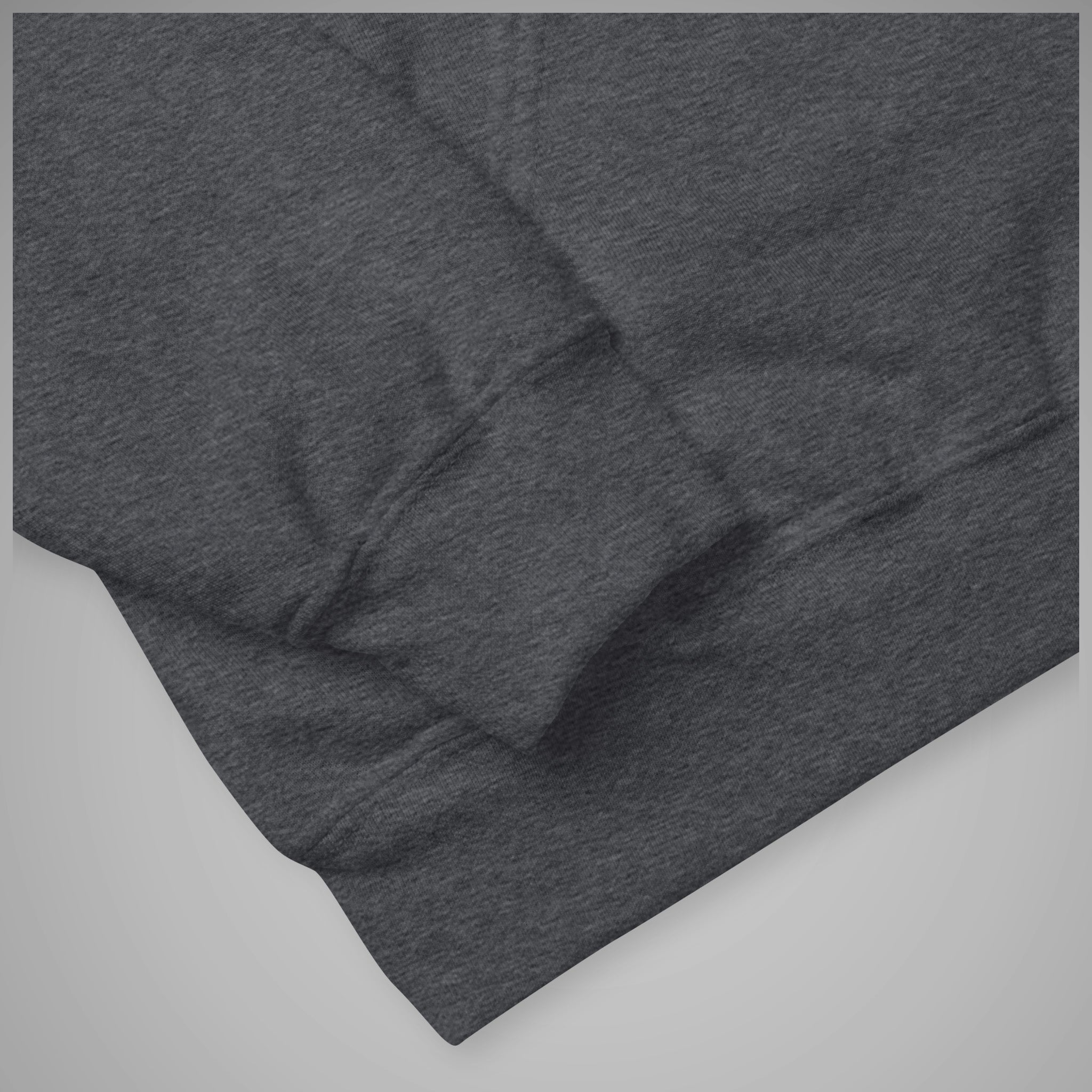 Basic_Hoodie SPARS Logo Dark Heather Fabric Texture Close-Up 2