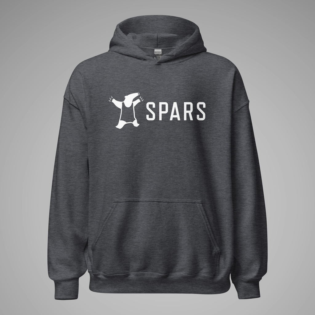 Basic_Hoodie SPARS Logo Dark Heather Front View 1 