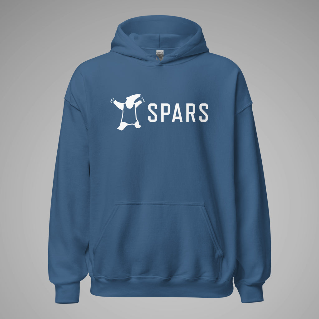 Basic Hoodie SPARS Logo Indigo Blue front view 1