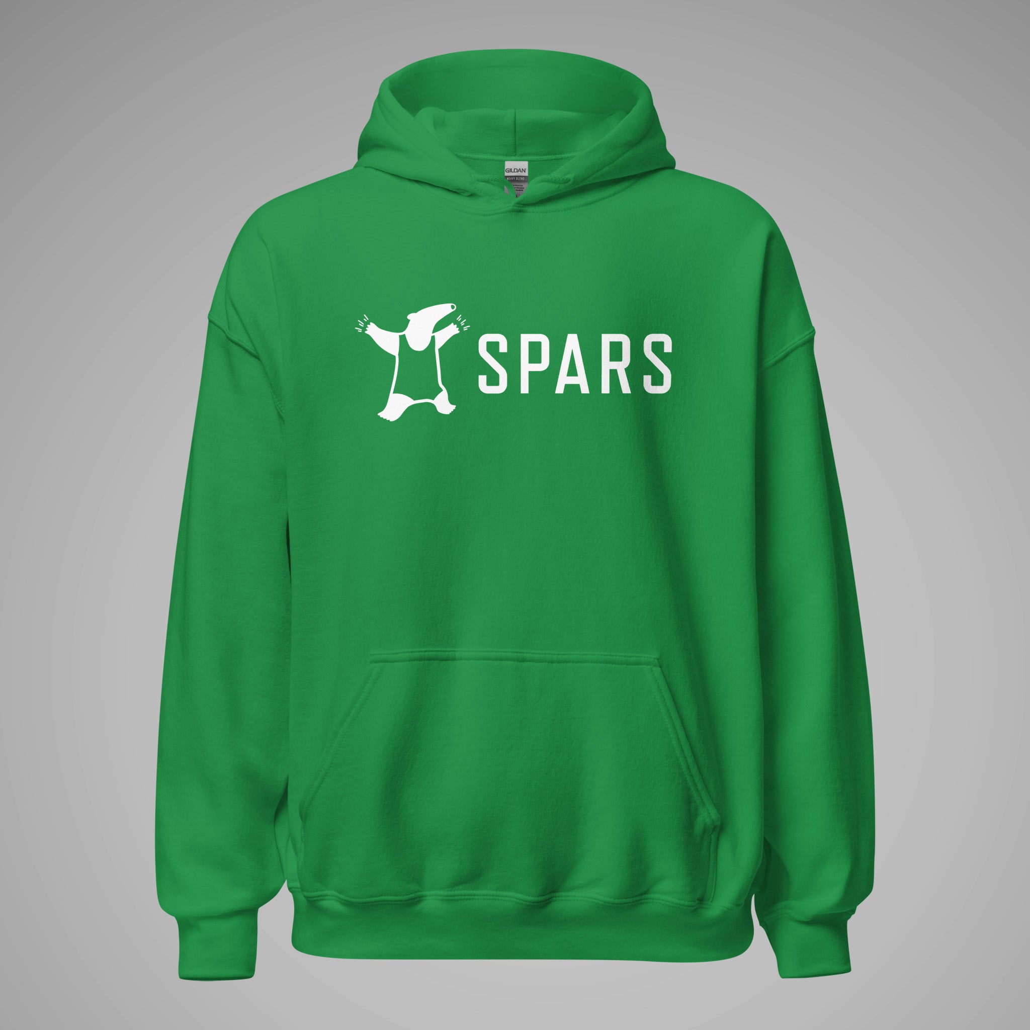 Basic Hoodie SPARS Logo Irish Green Front View 1