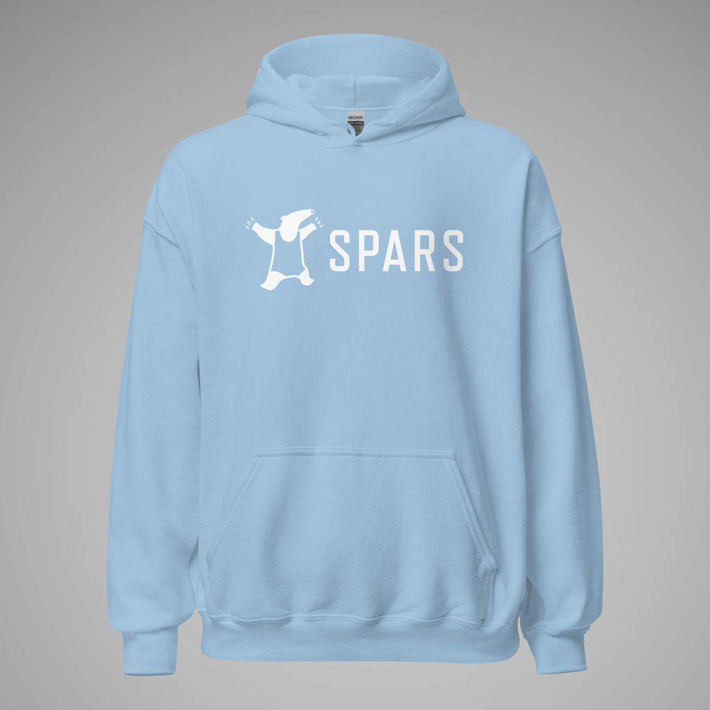 Basic Hoodie SPARS Logo Light Blue front view 1