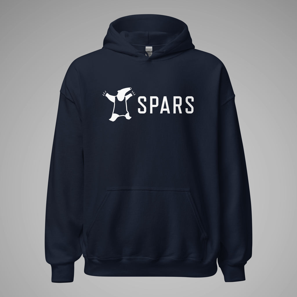 Basic Hoodie SPARS Logo Navy front view 1