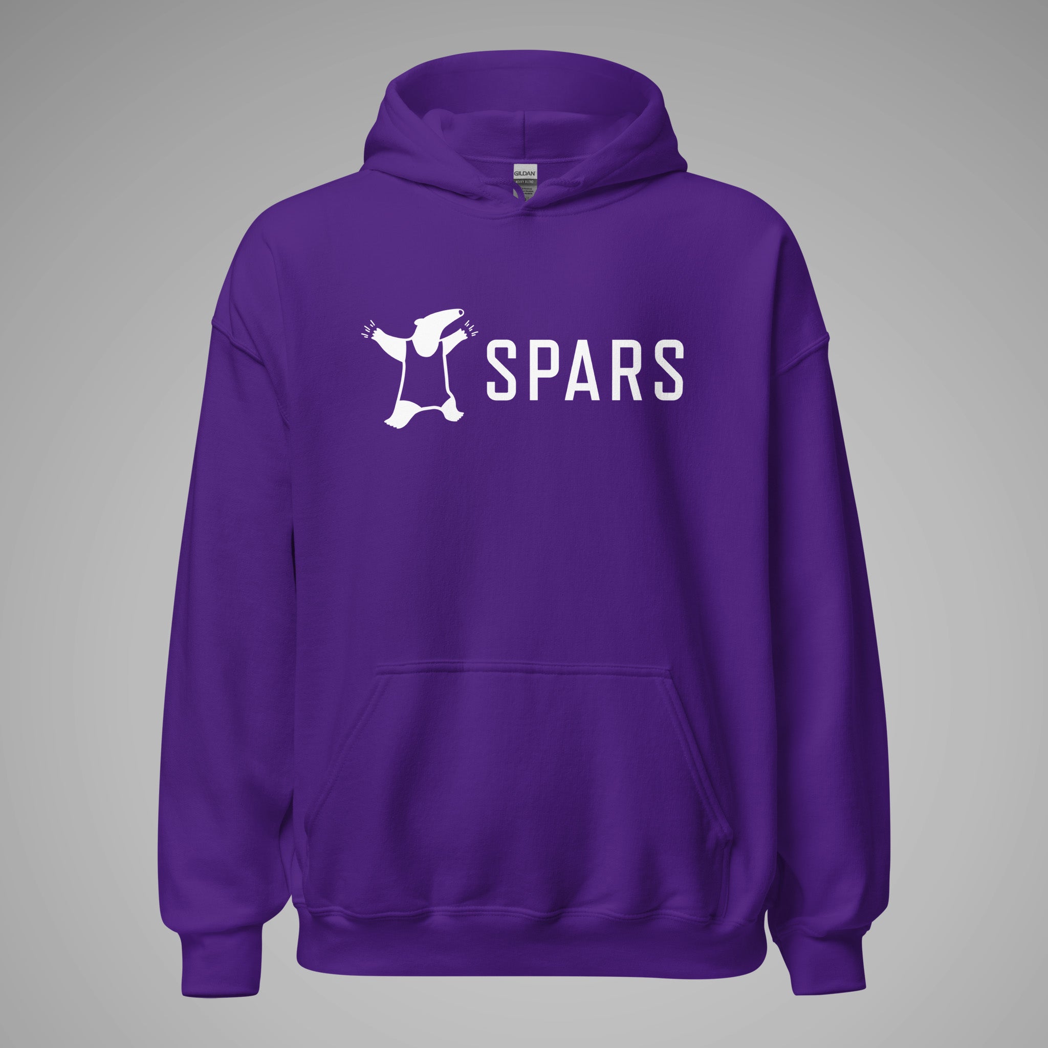 Basic Hoodie SPARS Logo Purple front view 1