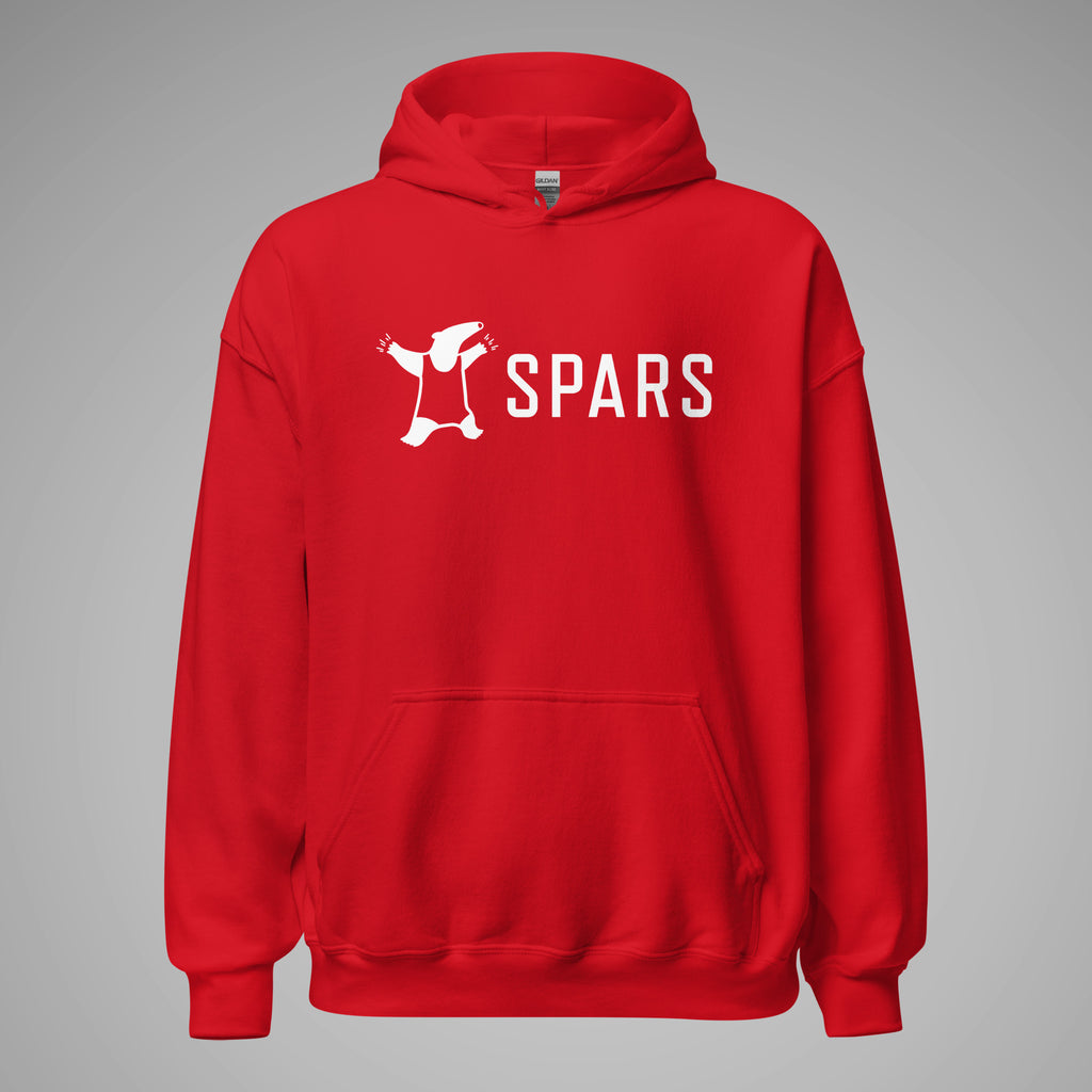 Basic Hoodie SPARS Logo Red front view 1