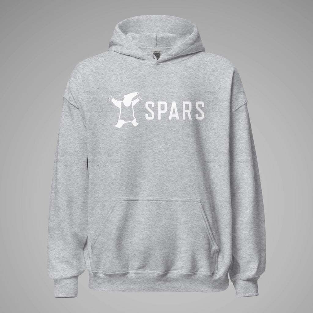 Basic Hoodie SPARS Logo Sport Grey front view 1