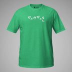 Men's BJJ KATAKANA Daily Tee in Heather Irish Green Front 1