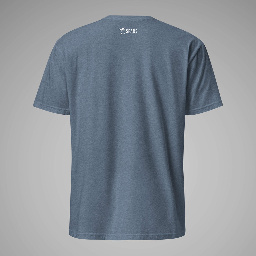 Men's BJJ KATAKANA Daily Tee in Heather Indigo Back 1
