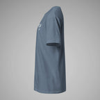 Men's BJJ KATAKANA Daily Tee in Heather Indigo Left 1