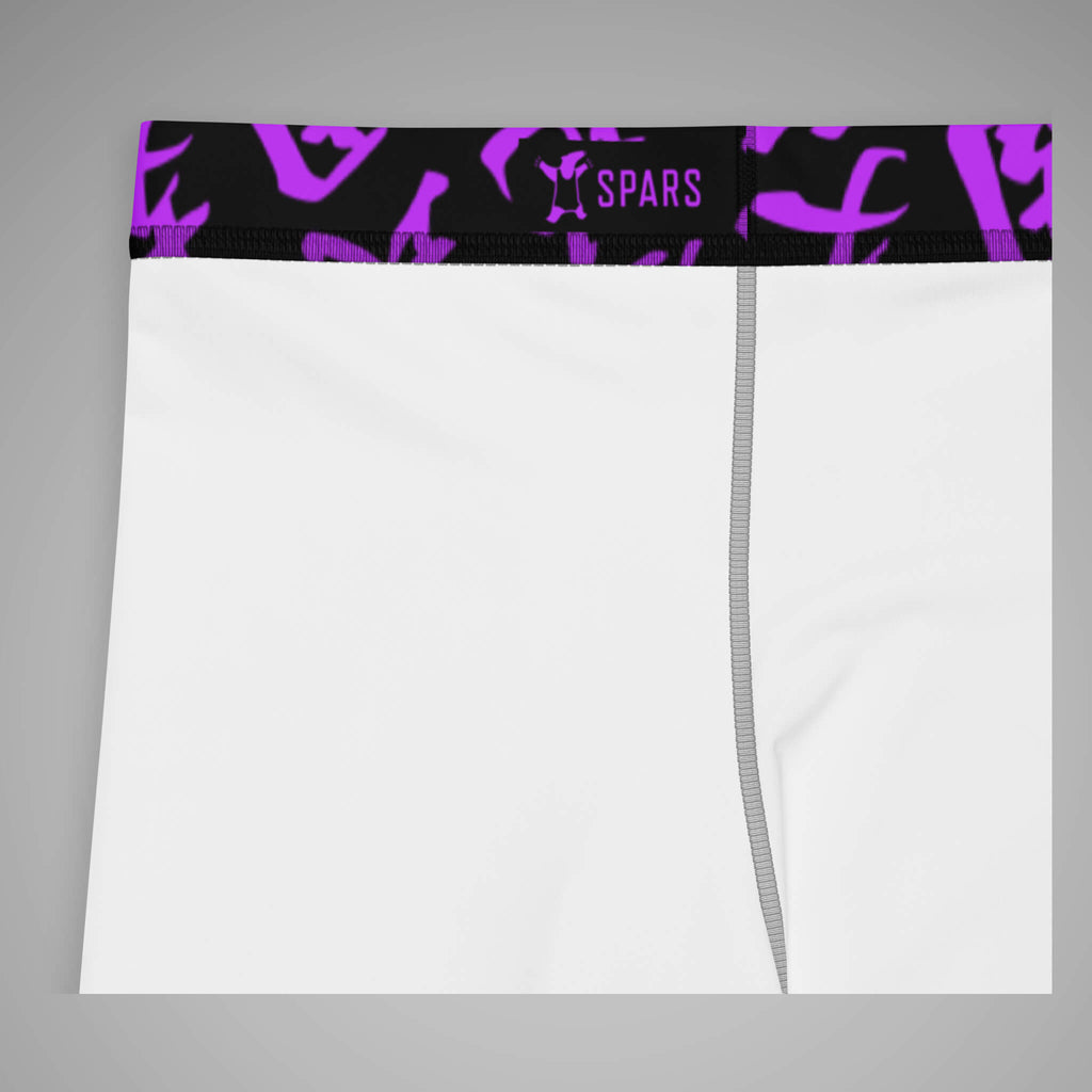 Men's BJJ Spats TOO MUCH KANJI SPARS MOTONOBU TEZUKA Black/Purple Detail View 1