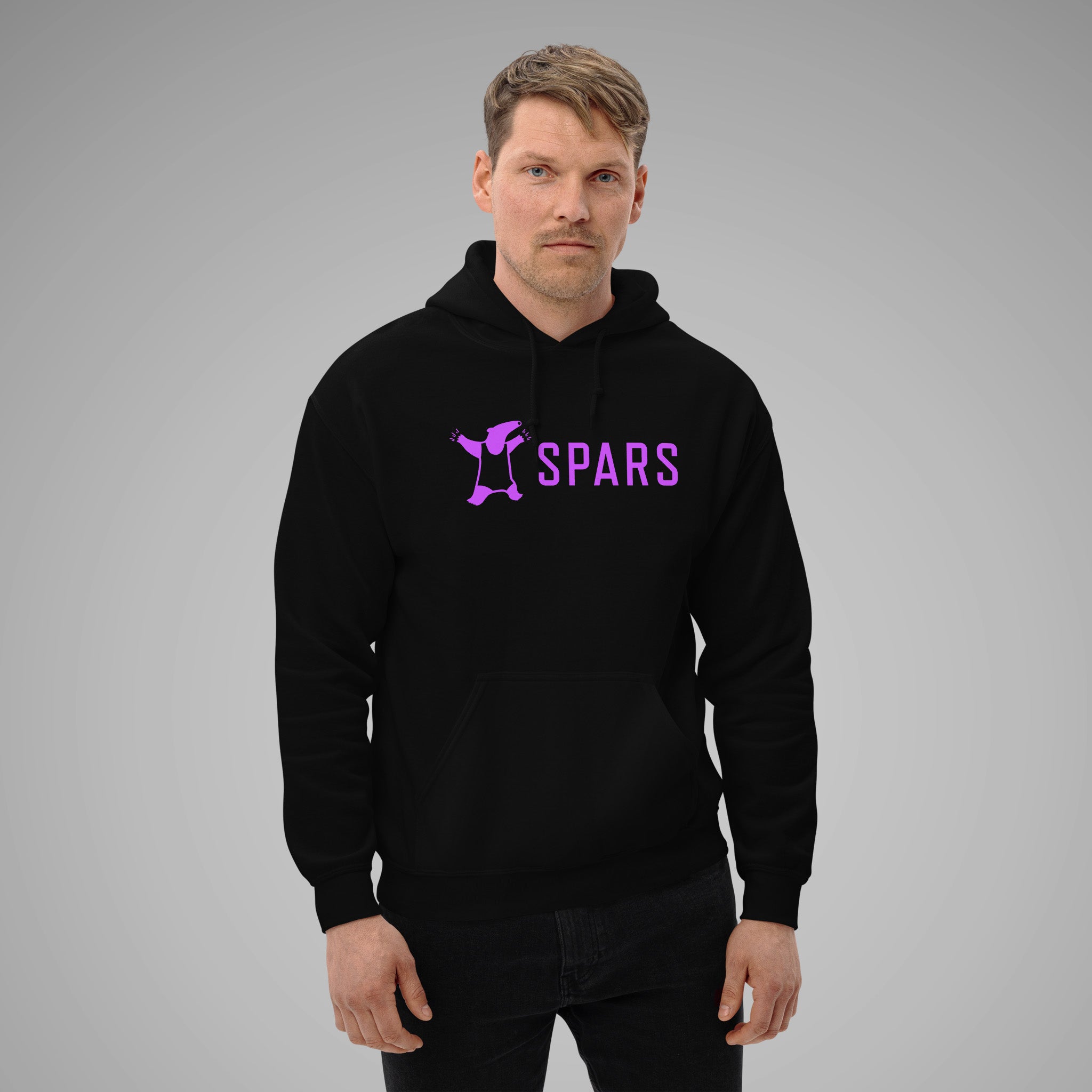 Men's Basic Hoodie SPARS Logo SPARS  MOTONOBU TEZUKA Front View 2