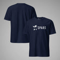 Men's Basic Tee SPARS Logo Navy front and back_view_1