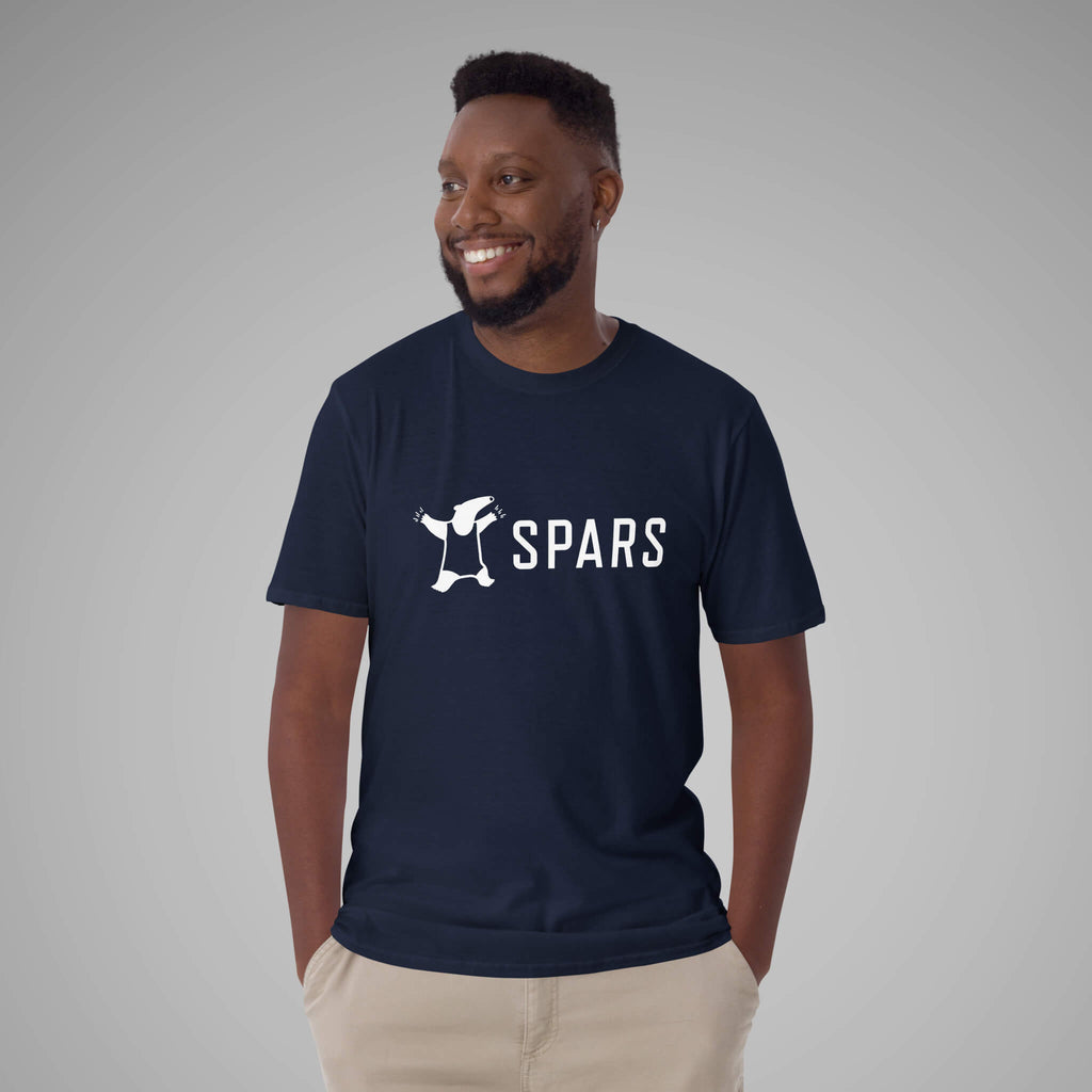 Men's Basic Tee SPARS Logo Navy front view 1