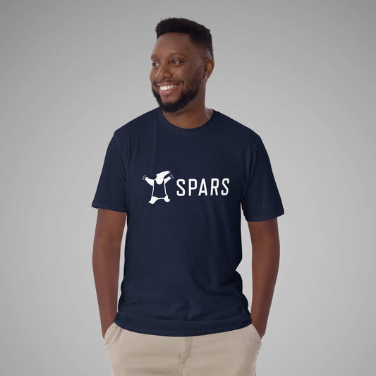 Men's Basic Tee SPARS Logo Navy front view 1