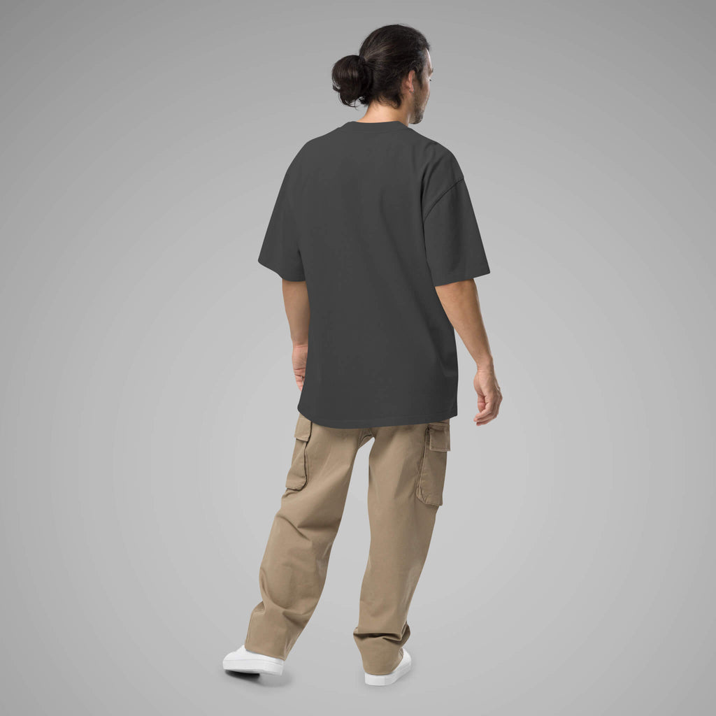 Men's_Oversized_Faded_Tee_-_SPARS_KANJI_Logo_Faded Black back_view_2