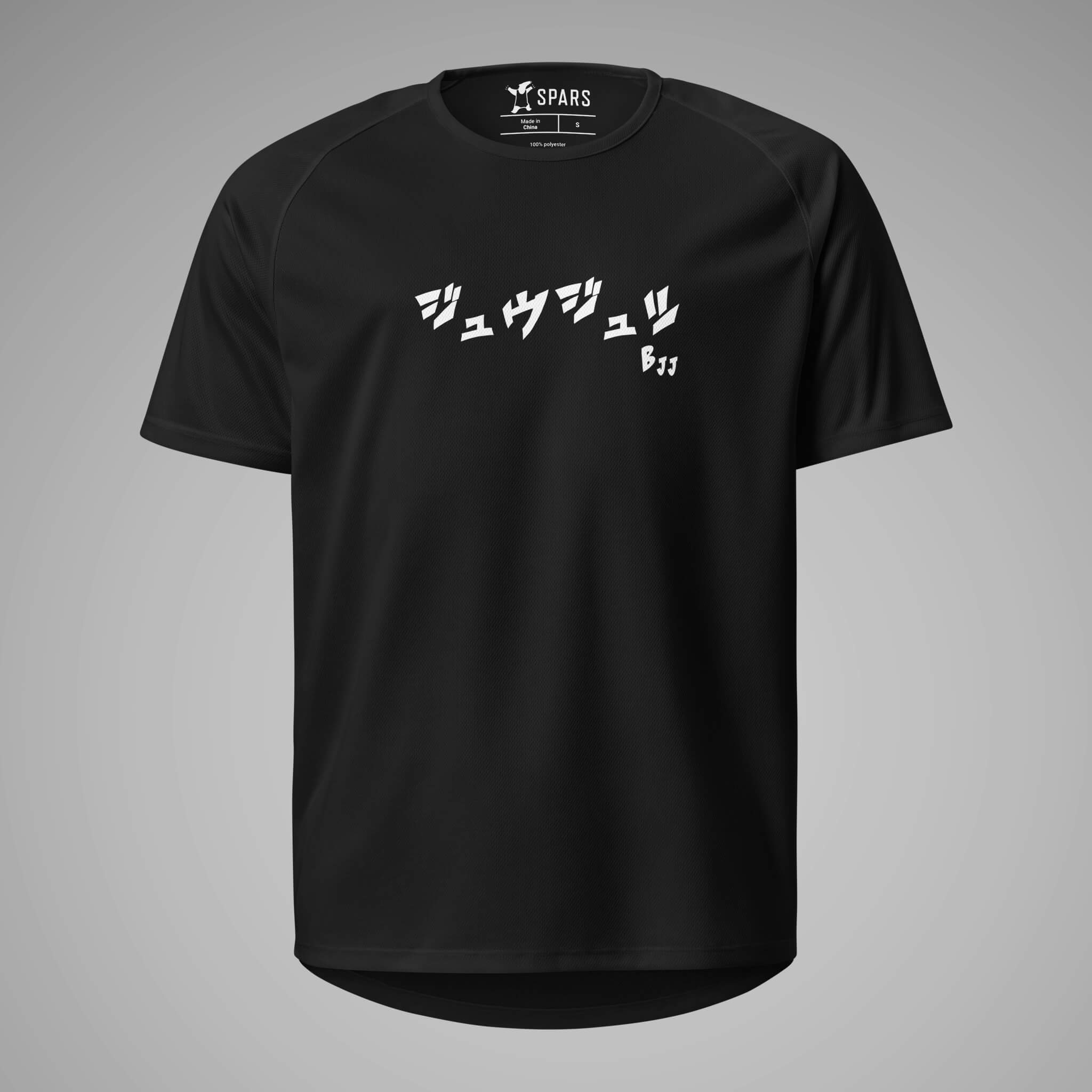 Men's Sports Jersey BJJ KATAKANA black front 2