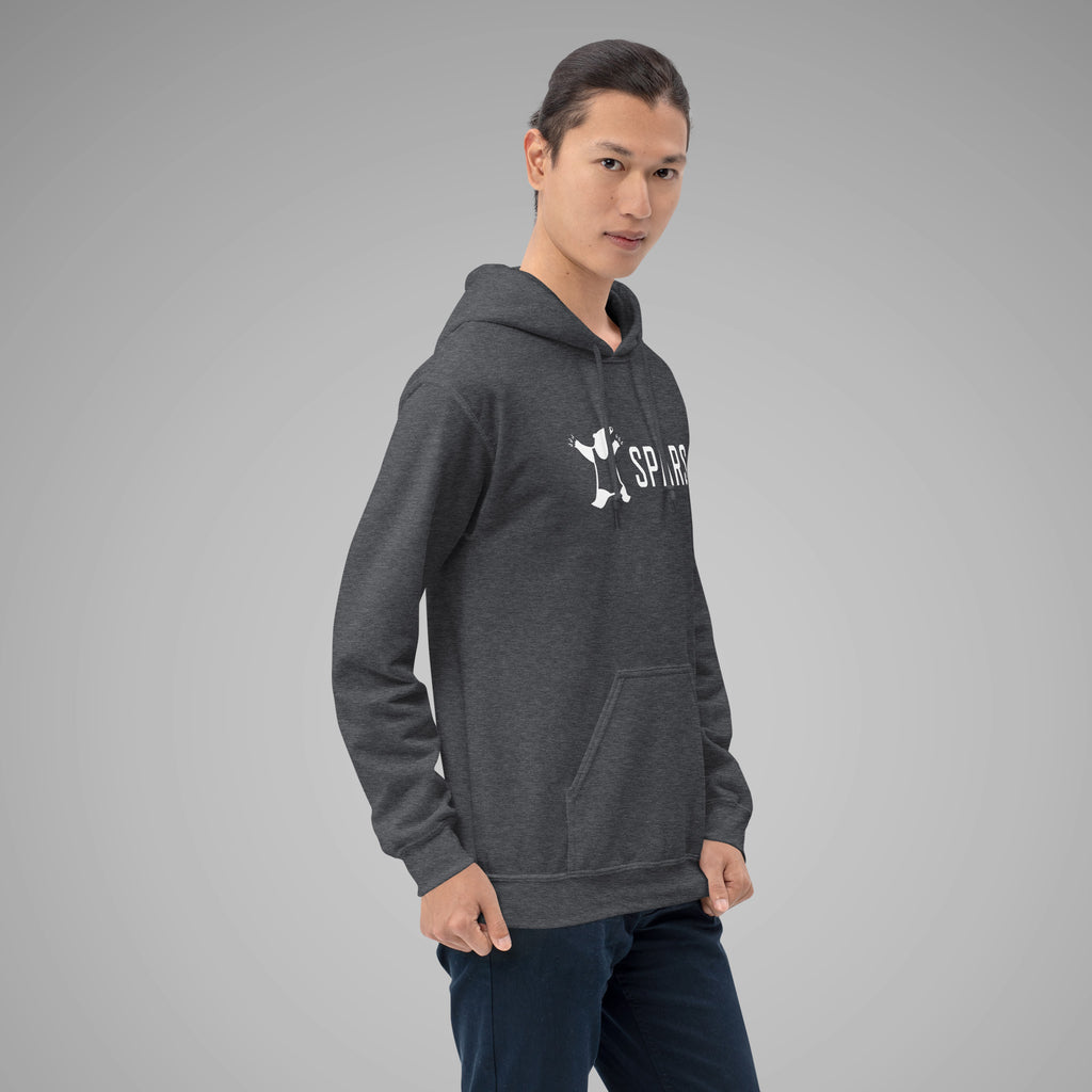 Men's Basic Hoodie SPARS Logo Dark Heather Right Front View 1
