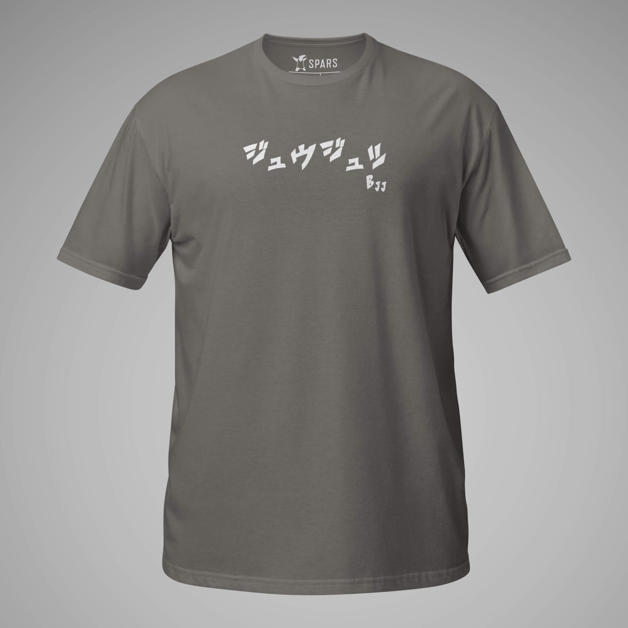 Men' s BJJ KATAKANA Daily Tee Charcoal Front 2