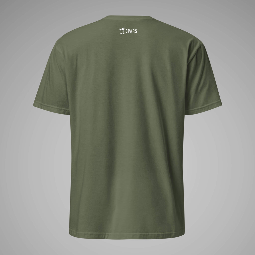 Men's BJJ KATAKANA Daily Tee Military Green Back 1