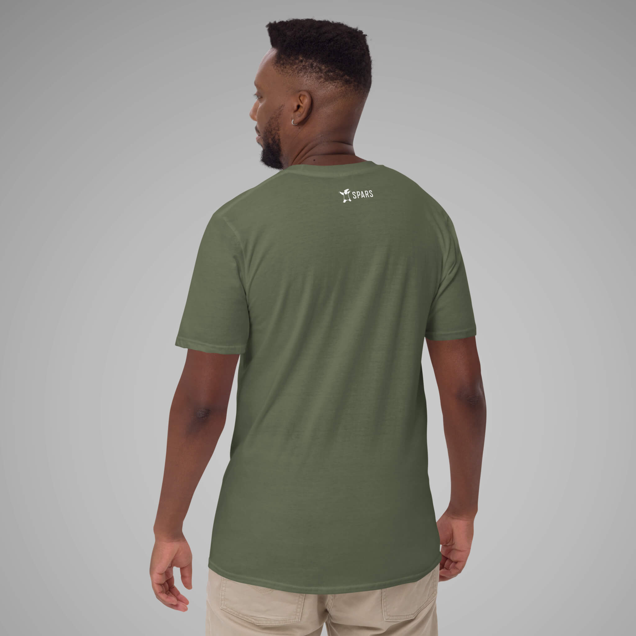 Men's BJJ KATAKANA Daily Tee Military Green Back 2
