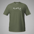 Men's BJJ KATAKANA Daily Tee Military Green Front 2