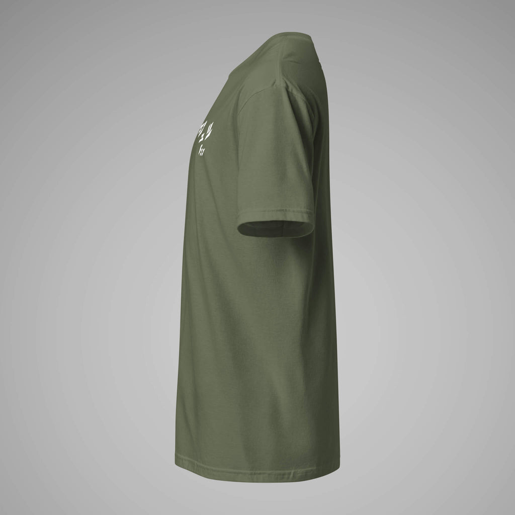 Men's BJJ KATAKANA Daily Tee Military Green Left 1