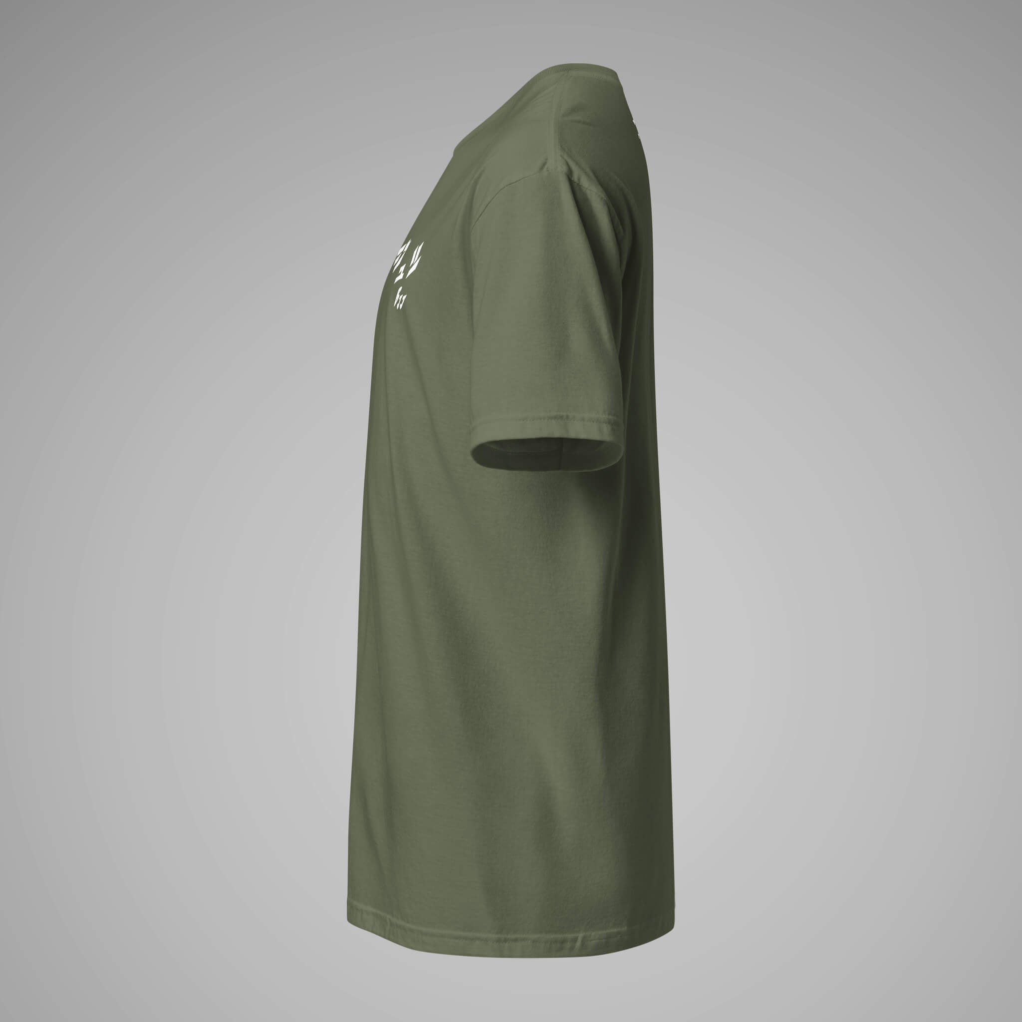 Men's BJJ KATAKANA Daily Tee Military Green Left 1