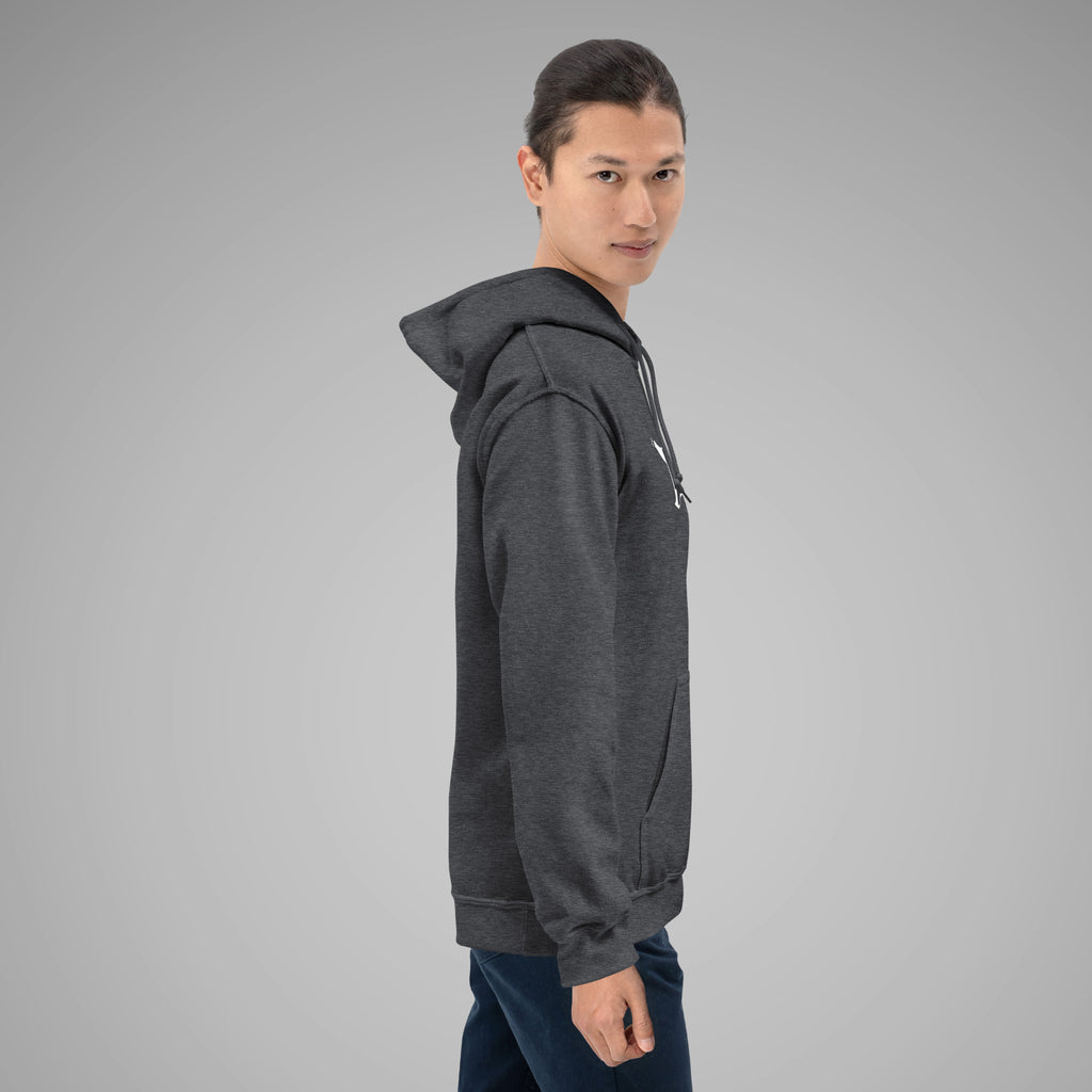 Men's Basic Hoodie SPARS Logo Dark Heather Right View 1