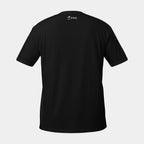 Men’s BJJ KATAKANA Daily Tee in Black, back view with white SPARS neck logo