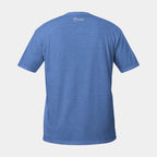 Men’s BJJ KATAKANA Daily Tee in Heather Royal, back view with SPARS logo
