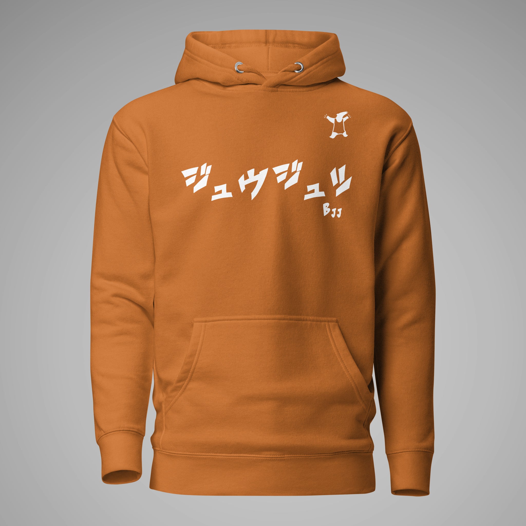 Premium Pullover Hoodie BJJ KATAKANA Adobe front view 1