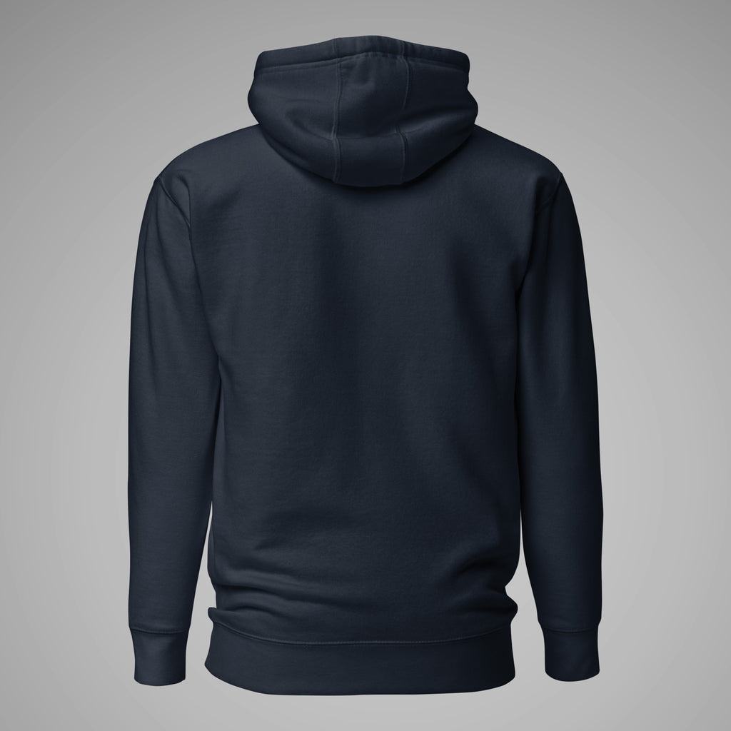 Premium Pullover Hoodie BJJ KATAKANA Navy Blazer back view 1