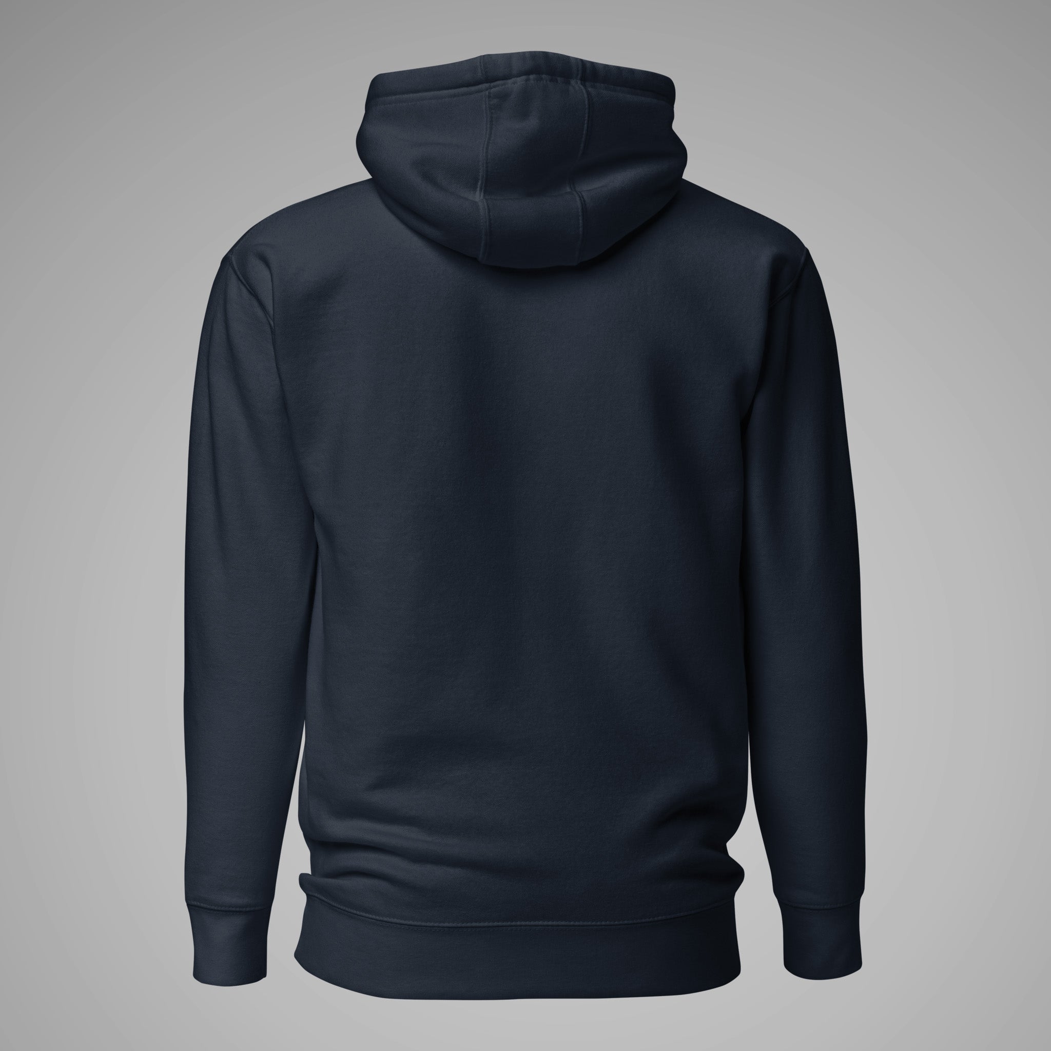 Premium Pullover Hoodie BJJ KATAKANA Navy Blazer back view 1