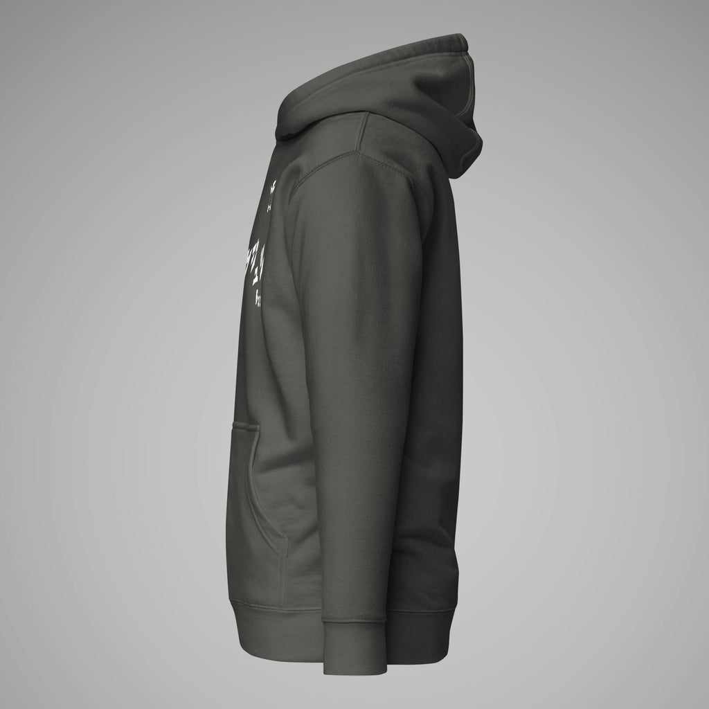 Premium Pullover Hoodie BJJ KATAKANA Vintage Black Right View 1