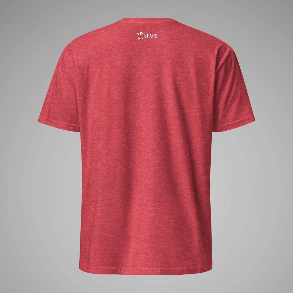 Women's BJJ KATAKANA Daily Tee Heather Red Back 1