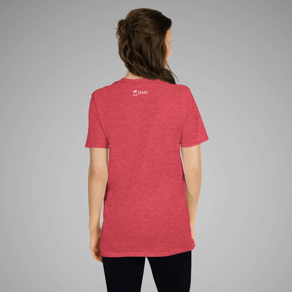 Women's BJJ KATAKANA Daily Tee Heather Red Back 2