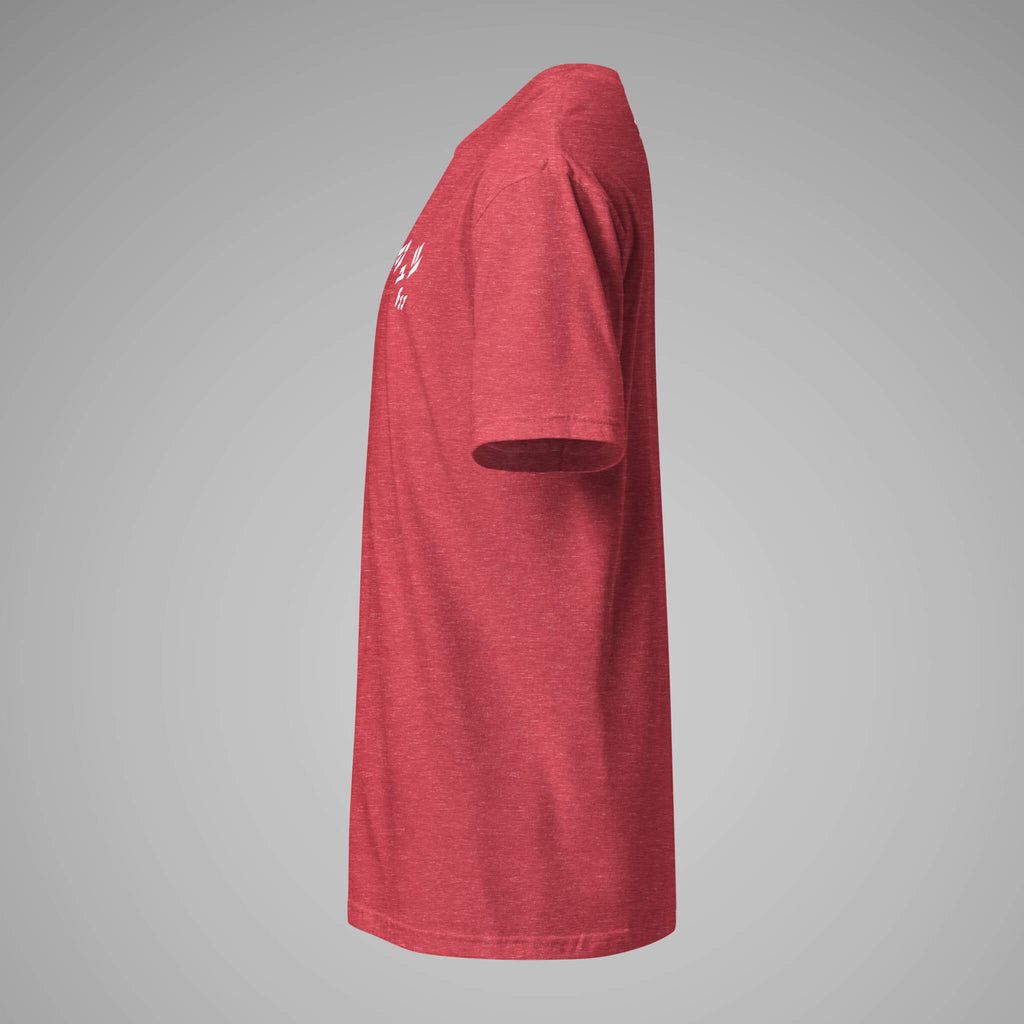 Women's BJJ KATAKANA Daily Tee Heather Red Left 1