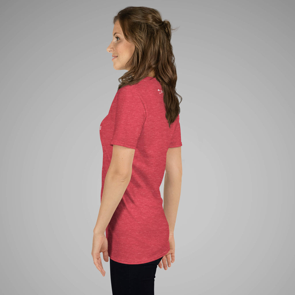 Women's BJJ KATAKANA Daily Tee Heather Red Left 2
