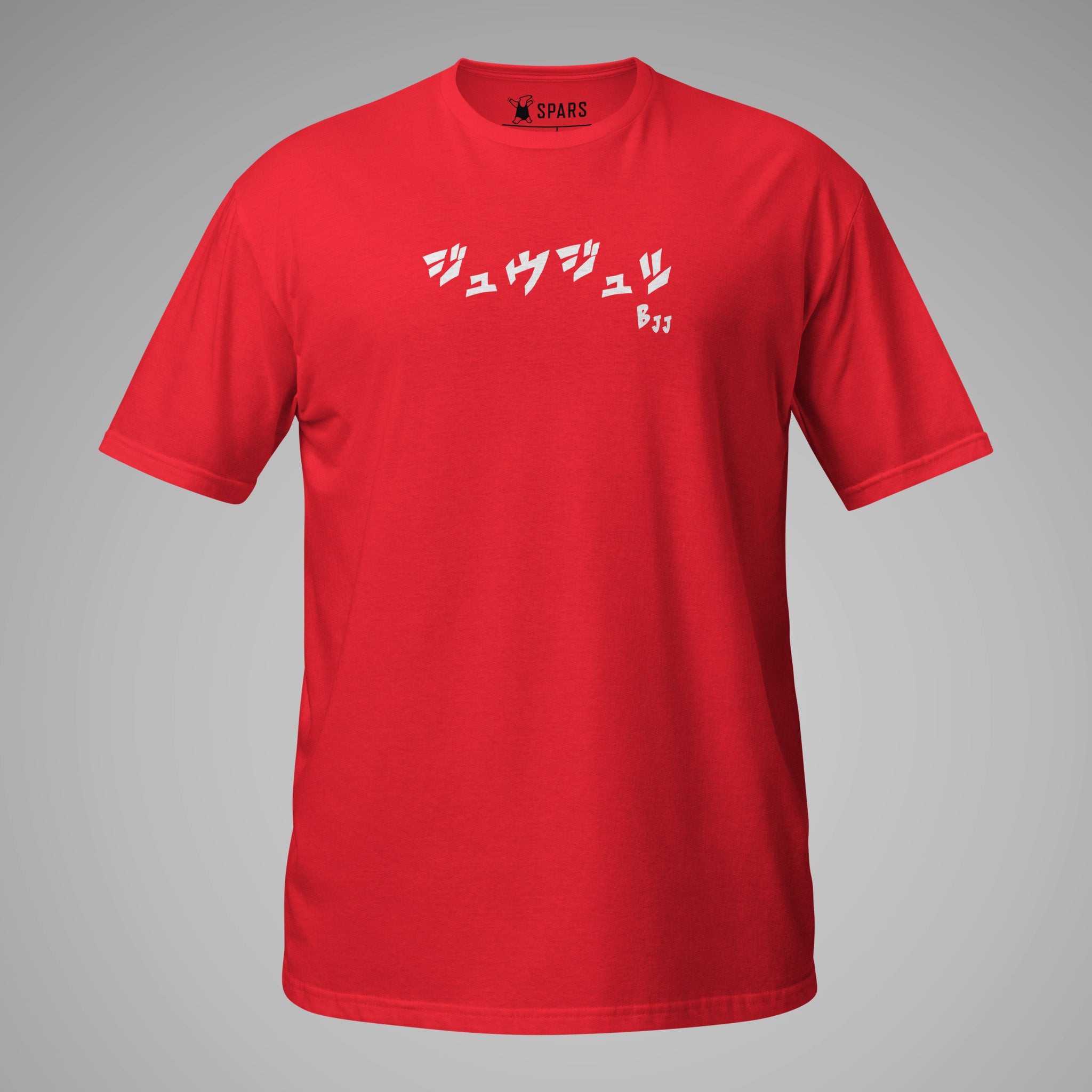 Women's  BJJ KATAKANA Daily Tee_Red_front_1