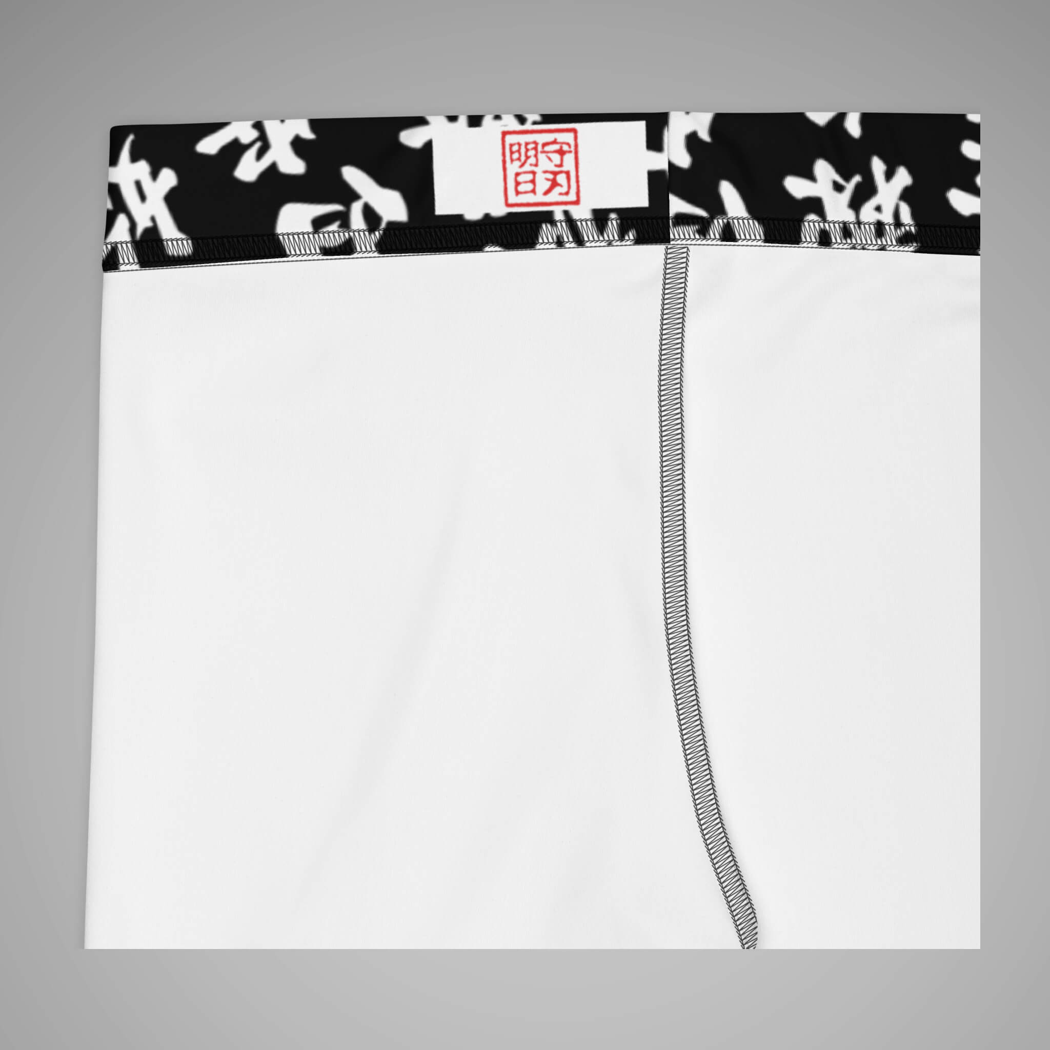 Women's  BJJ Leggings TOO MUCH KANJI Black/White Detail View 1