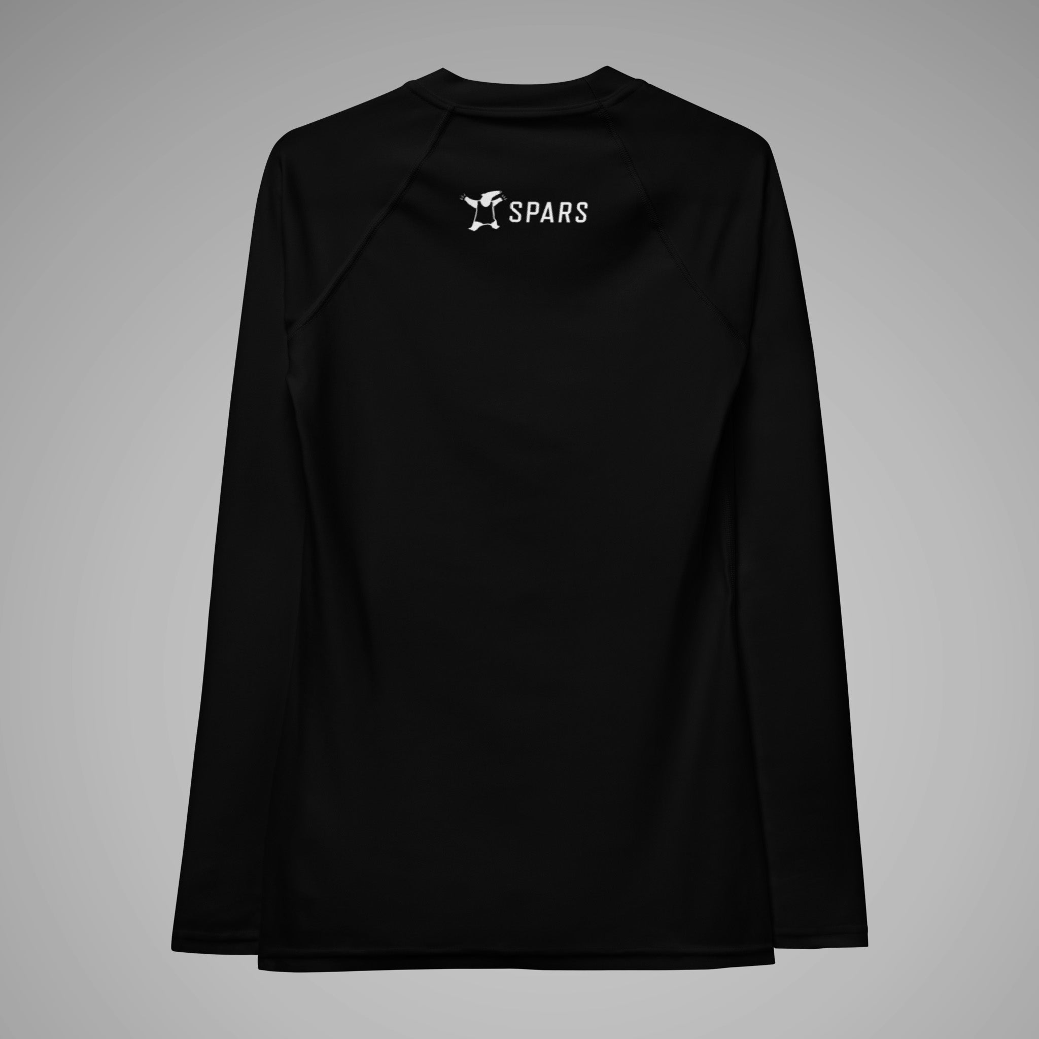 Women's BJJ Long Sleeve Rash Guard - BJJ KATAKANA_Black_Back_1