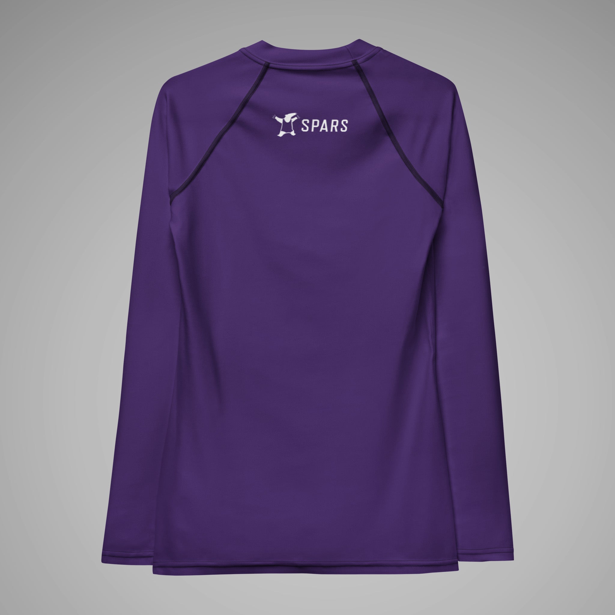 Women's BJJ Long Sleeve Rash Guard - BJJ KATAKANA_Purple_Back_1