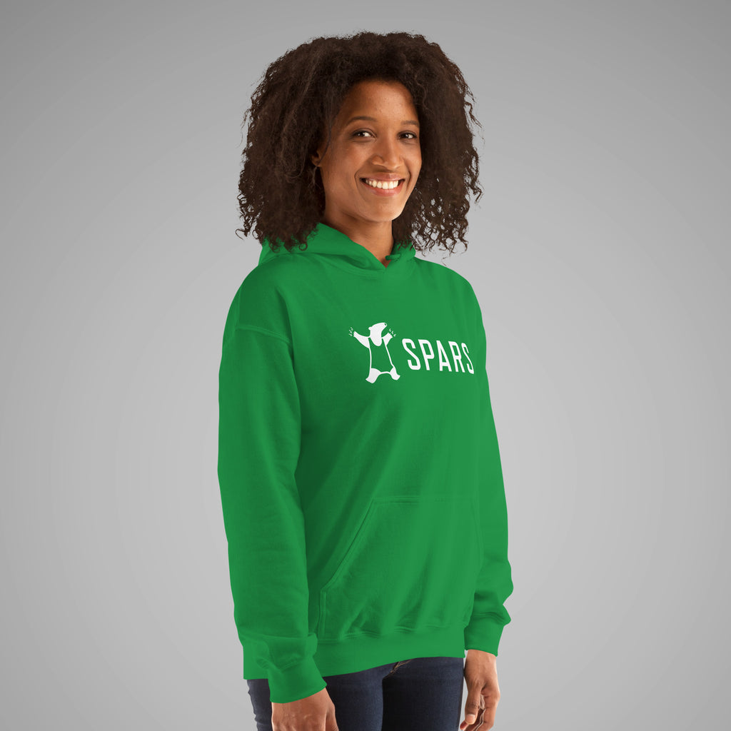 Women's Basic Hoodie SPARS Logo Irish Green Right Front view 1