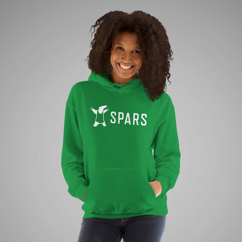 Women's Basic Hoodie SPARS Logo Irish Green front view 2